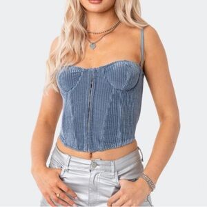 NWT Edikted velvet corset top